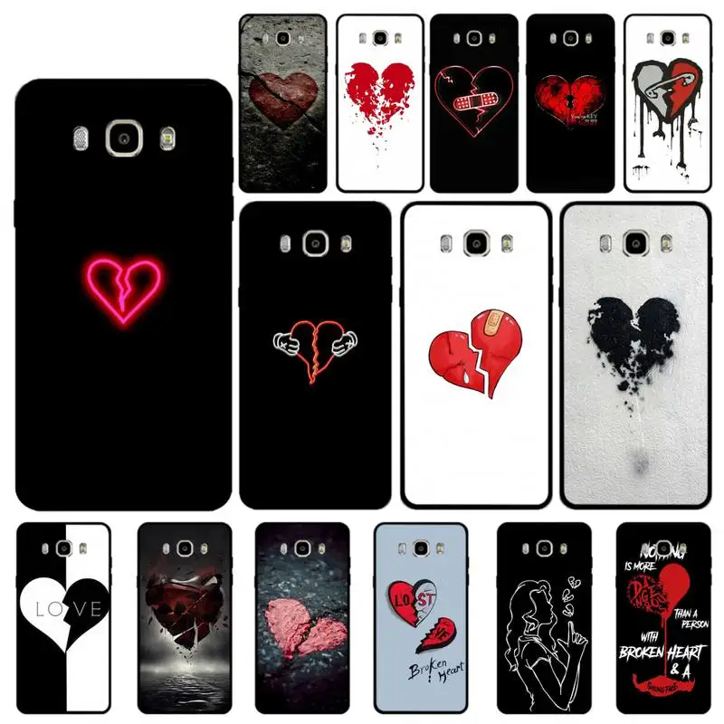 

MaiYaCa Broken Heart Phone Case for Samsung J 4 5 6 7 8 prime plus 2018 2017 2016 J7 core