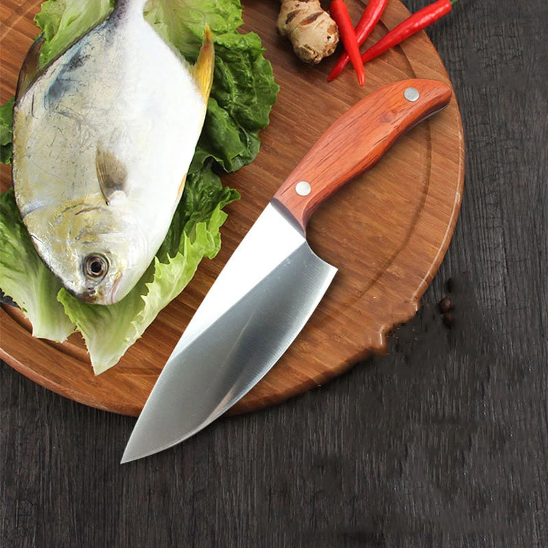 

Stainless Steel Kitchen Fish Filleting Butcher Knife With Sheath Chef Meat Cleaver Cooking Knives Outdoor fishing Cooking tools