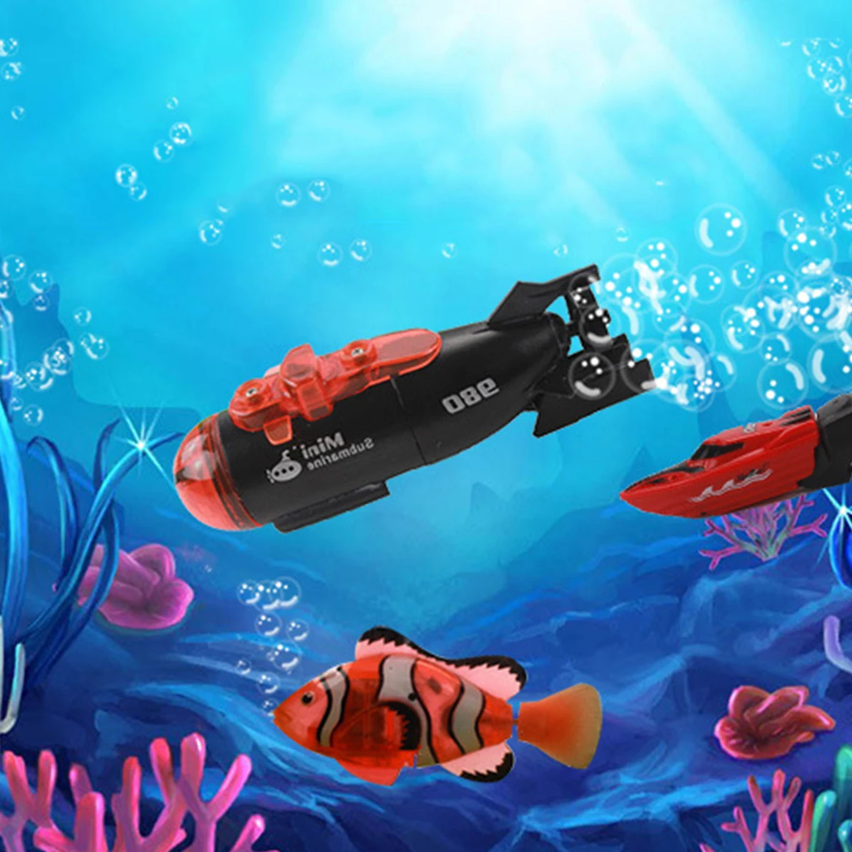 RC мини подводная лодка, игрушка с дистанционным управлением, игрушка для дайвинга, игрушка для детей, рыбная чаша, игрушки, украшение для аквариума, модель подарок игрушка для детей