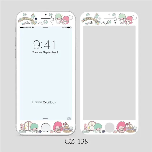 Две oroll Melody Две звезды pompomparin протектор экрана для iPhone 6 6S 7 8 plus защитная пленка из закаленного стекла