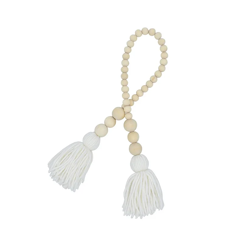 

Scandinavian Style Wood Beads Tassel Garland Children's Room Decorations Tent Curtain Decor Wall Hanging Ornaments Photo Props