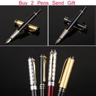 Ручка перьевая металлическая с чернилами, модный дизайн, для школы и студентов, подпись, авторучка для письма, отправка в подарок, Новое поступление