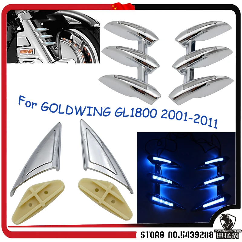 

Хромированные тормозные крышки для мотоцикла Honda GOLDWING GL1800 2001-2011 2002 2003 2004 2005 2006 08 09 10/светодиодное кольцо огня