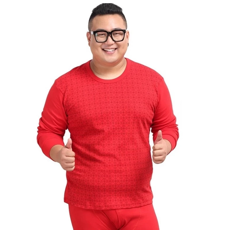 

winter men Long Johns cotton Sleep Bottoms sets underwear plaid Sleepwear plus size 6XL 7XL home wear loose Pajamas elasticity