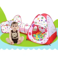 3 in 1 indoor outdoor children baby kid play house tent tunnel ball pool toy
