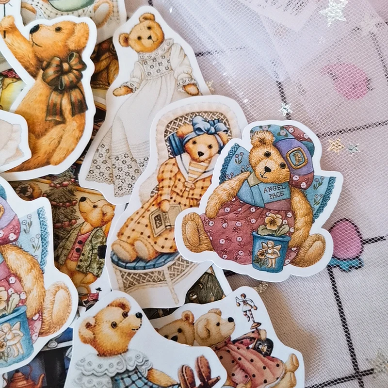 40 шт. милый медведь наклейки для одежды нежелательный Журнал Планировщик
