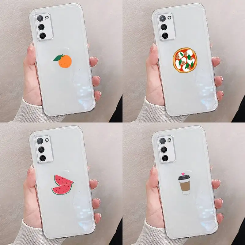 

Cartoon fruit Simplicity Art aesthetics Phone Case Transparent For oppo RENO A 1 2 3 4 5 7 8 Z 2Z SE ACE PRO moible bag