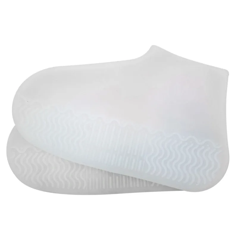 White S/M/L Многоразовые силиконовые бахилы Водонепроницаемые дождевые Бахилы для походов на открытом воздухе Нескользящие резиновые дождевые сапоги 1 пара - Цвет: White