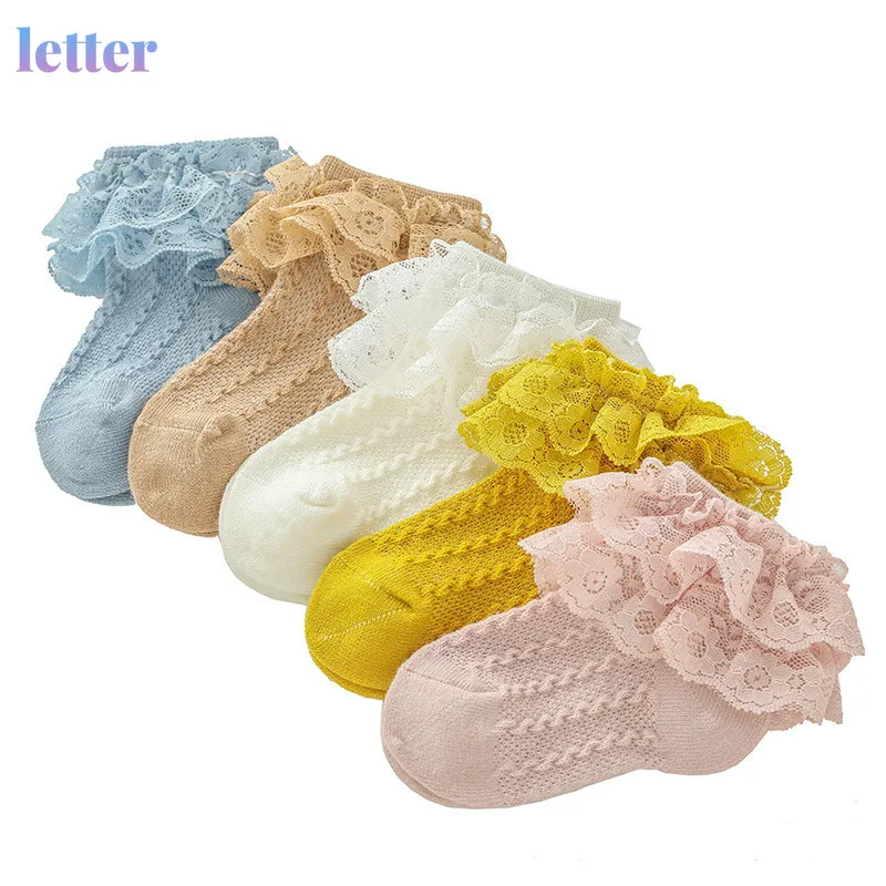 

Newborn Socks 0-2 Years Old Girl Lace Princess Cotton Baby Socks