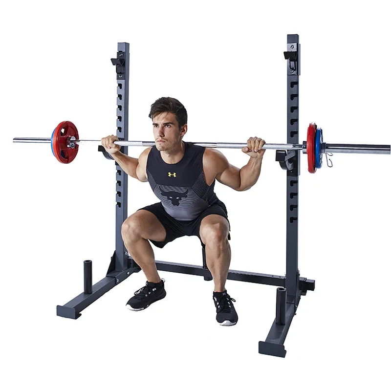 Регулируемая ширина стойки для приседания стенд штанга костюм домашний фитнес
