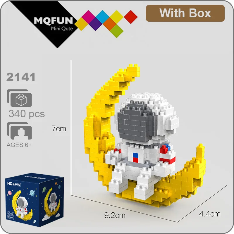 

HC Diamond particle assembly toy DIY building blocks astronaut spaceman outer space series action figure toys for children gifts