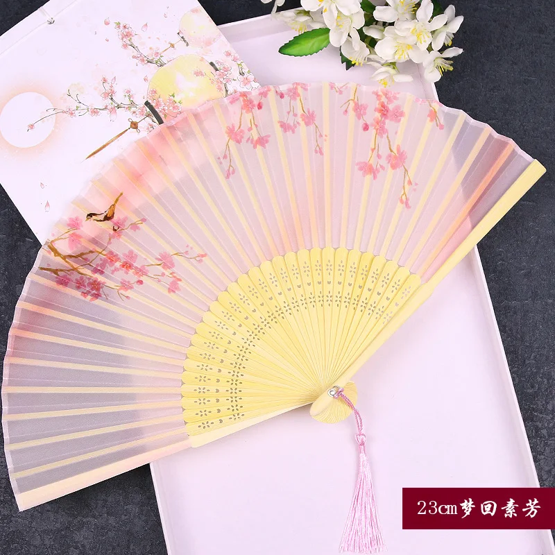 

handheld Folding Fan wedding Chinese modern Art Craft Gift Folding Fan Home Decoration Ornaments Dance Household eventail BC50S