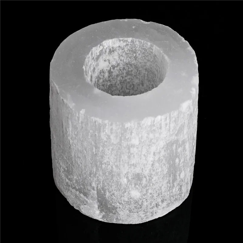White Gypsum Candlestick Crystal Stones Home Decor Party Wedding Dinner Decoration