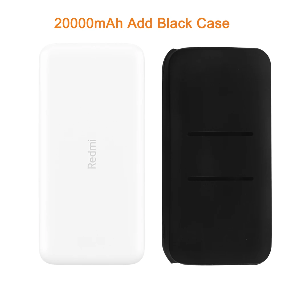 Новейший Xiaomi Redmi внешний аккумулятор 20000 мАч 18 Вт Быстрая зарядка 10000 мАч Внешний аккумулятор быстрая зарядка портативное зарядное устройство - Цвет: 20000mAh Add Black