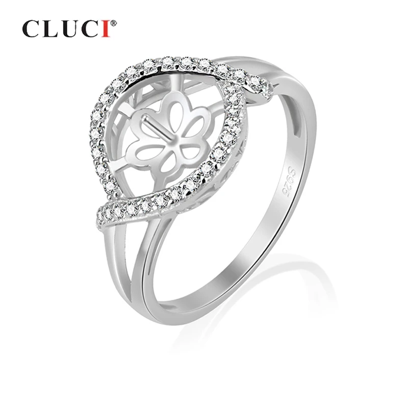 Серебряные 925 фианитовые жемчужные рандомные кольца CLUCI для женщин обручальные с
