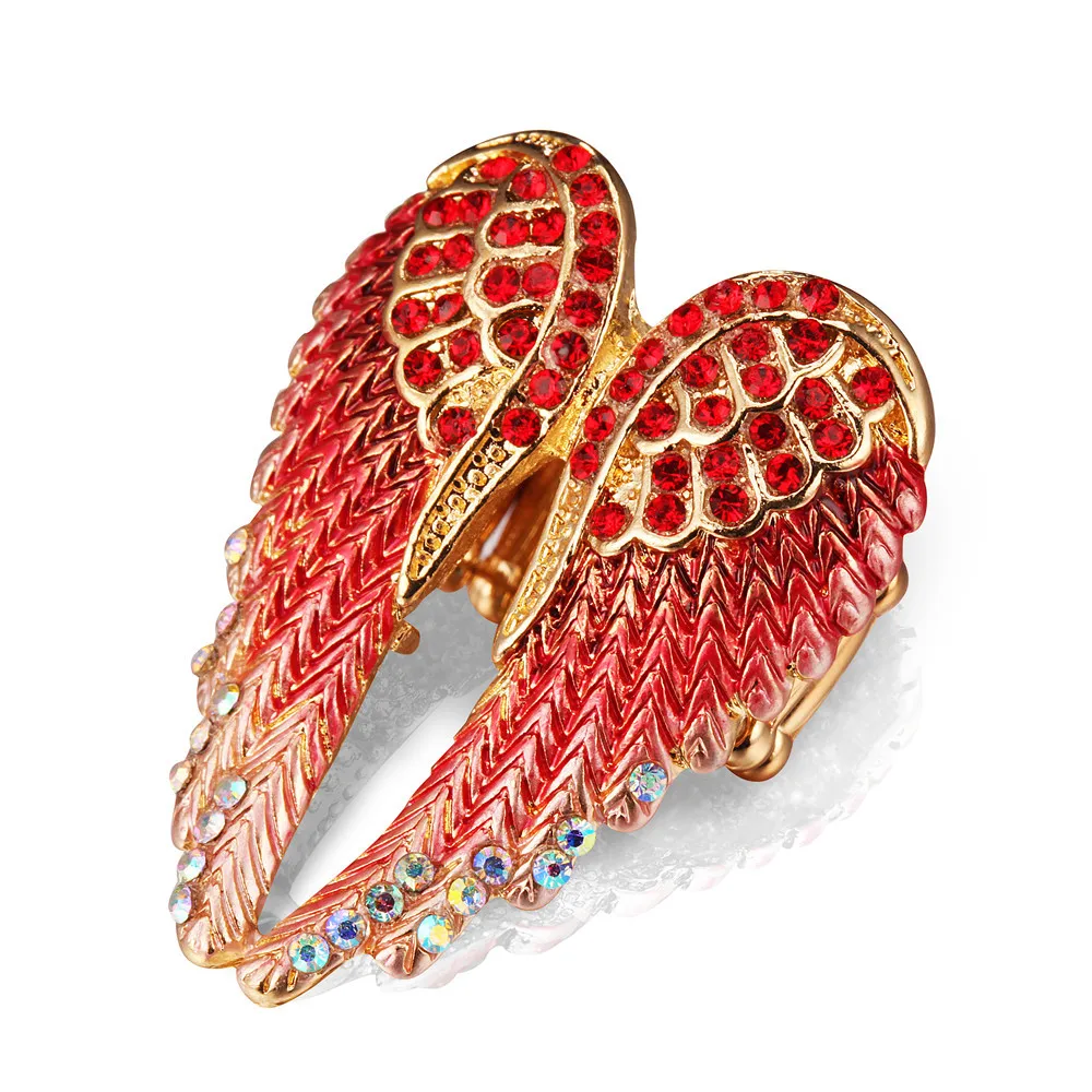 Angel Wings Crystal Rings For Women Jewelry Silver Opening Adjustable Ring For Female Engagement Ring Wedding Promise Rings Boho