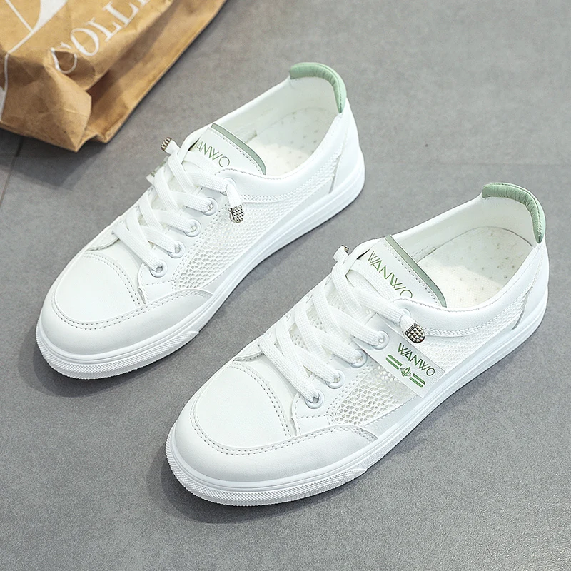 

Breathable White Sneakers Women's Vulcanize Shoes Summer Fashion Comfortable Walking Mesh Shoes for Women Casual Sneakers