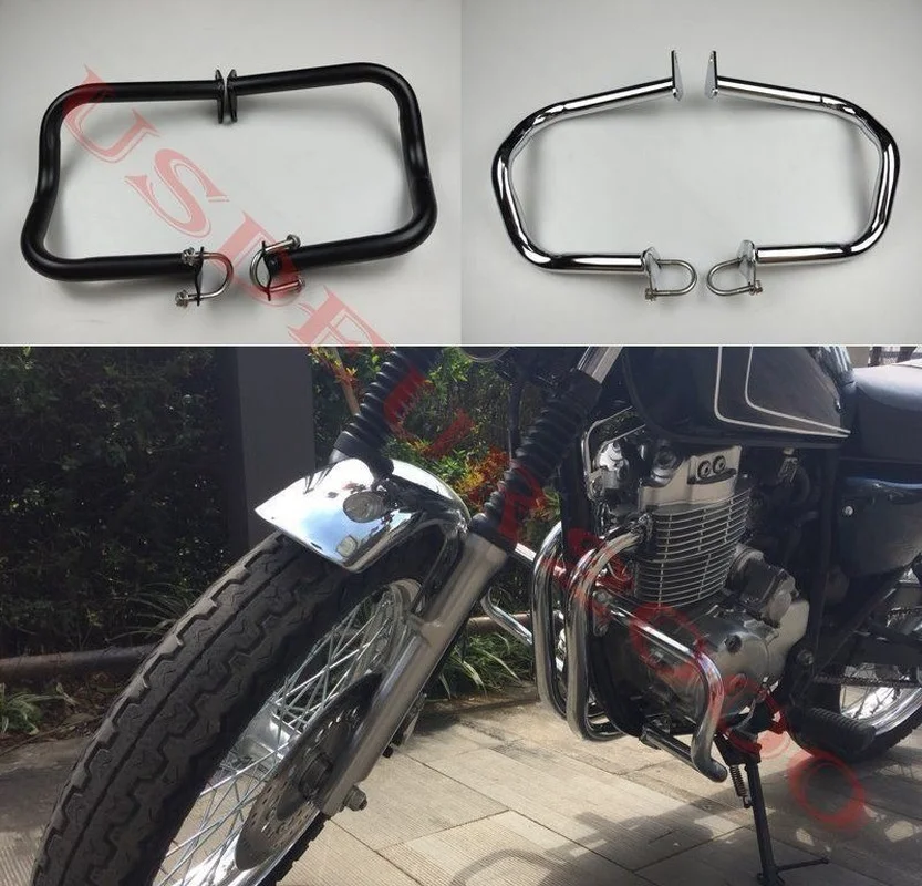 Шоссе защита двигателя аварии защитные стержни для Honda CB400SS все годы хром/черный |