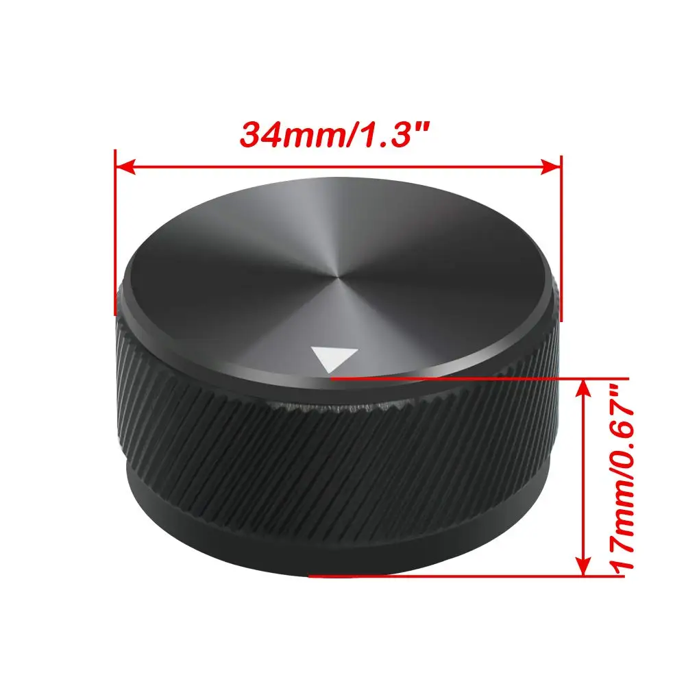 3417mm knopf aluminium legierung potentiometer drehknopf volumen audio elektrische gitarre bass schraube typ 34x17mm dh knopf free global shipping