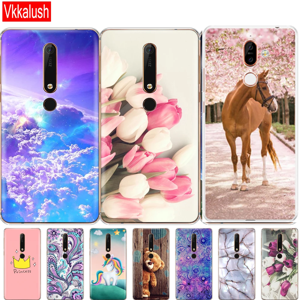 Силиконовый чехол для Nokia 6 1 7 Plus 8 9 2018 X5 X6 мягкая задняя крышка телефона из ТПУ