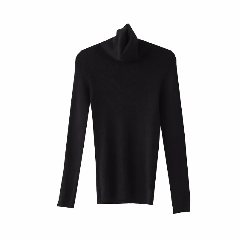 Women Turtleneck Sweater Off Shoulder Knitted Top Slim Ribbed Pullovers | Женская одежда