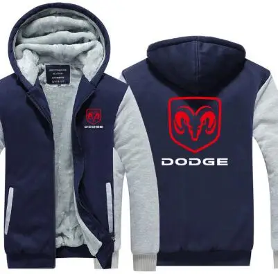 Мужская толстовка на молнии, зимняя Толстовка Dodge, толстовка с длинными рукавами для мужчин, утолщенное пальто с капюшоном, одежда