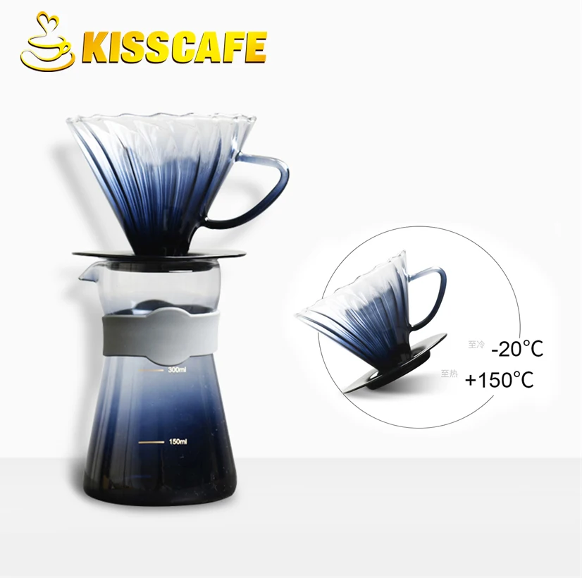 Стеклянный фильтр для кофе V60 многоразовый кофемашины эспрессо аксессуары