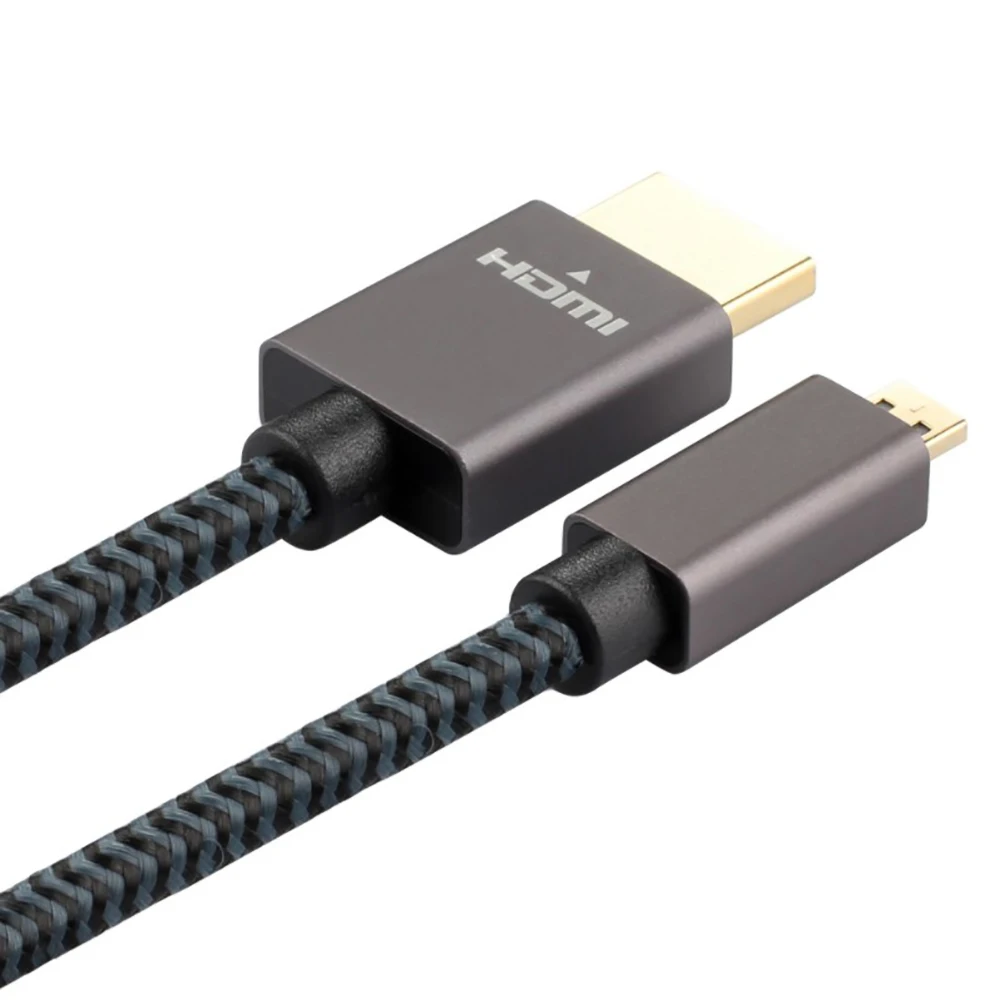 

Micro HDMI-Compatible to HDMI-Compatible Cable 4K@60Hz 3D Effect A to D Male to Male For GoPro Sony Camera Tablet laptop Monitor