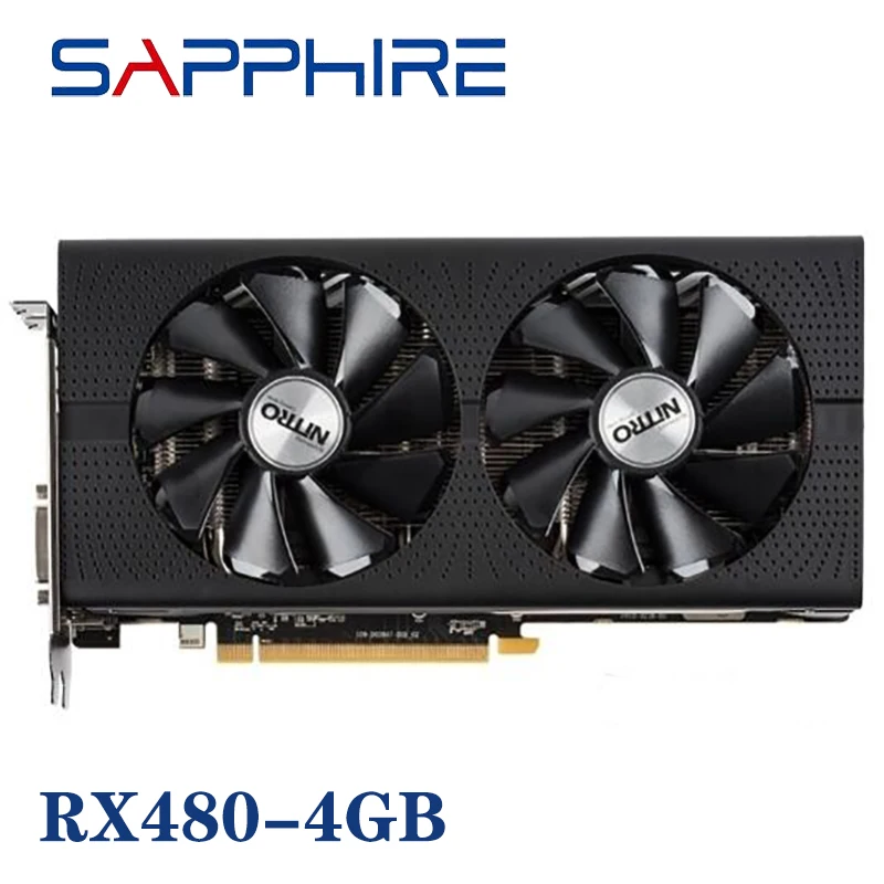 Видеокарты SAPPHIRE Radeon RX 480 4 Гб видеокарты GDDR5 для AMD 400 серии DisplayPort HDMI DVI