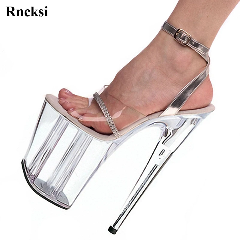 

Rncksi Fashion Women New 8 inch sexy platform Pole Dance sandals Night Club Party Black shoes 20cm dress high heels Shoes