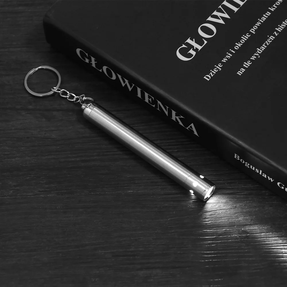 Нержавеющая сталь AAA Батарея бликов маленькая вспышка светильник Водонепроницаемый светодиодный