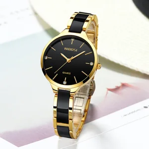 nibosi luxury crystal watch women waterproof ceramic bracelet ladies wrist watches top brand womens clock relogio feminin hot free global shipping