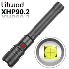 Xhp90.2 Высококачественный светодиодный фонарик Usb Перезаряжаемый 18650 26650 Аккумуляторный фонарик с масштабированием Фонарь из алюминиевого сплава для кемпинга