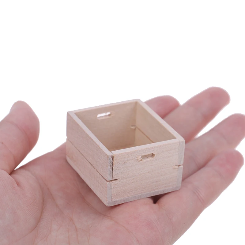 

1:12 Doll house Miniature Wooden Vegetable Fruits Basket Furniture Accessories