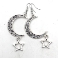 crescent earrings mysterious gothic jewelry moon witch celtic pagan viken moon god moon phase witch goddess fashion woman gift