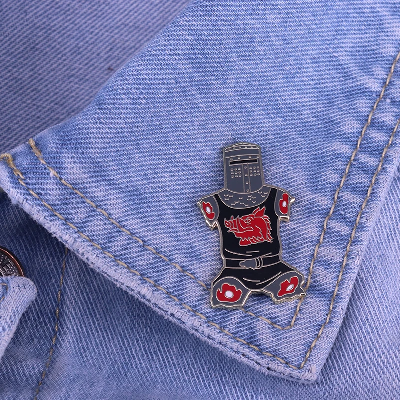 Эмалированные булавки в виде черного рыцаря Монти питона просто брошь с плотной