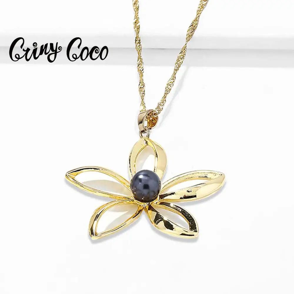 Женская Роскошная подвеска в виде цветов желтого золота 2020 модное жемчужное