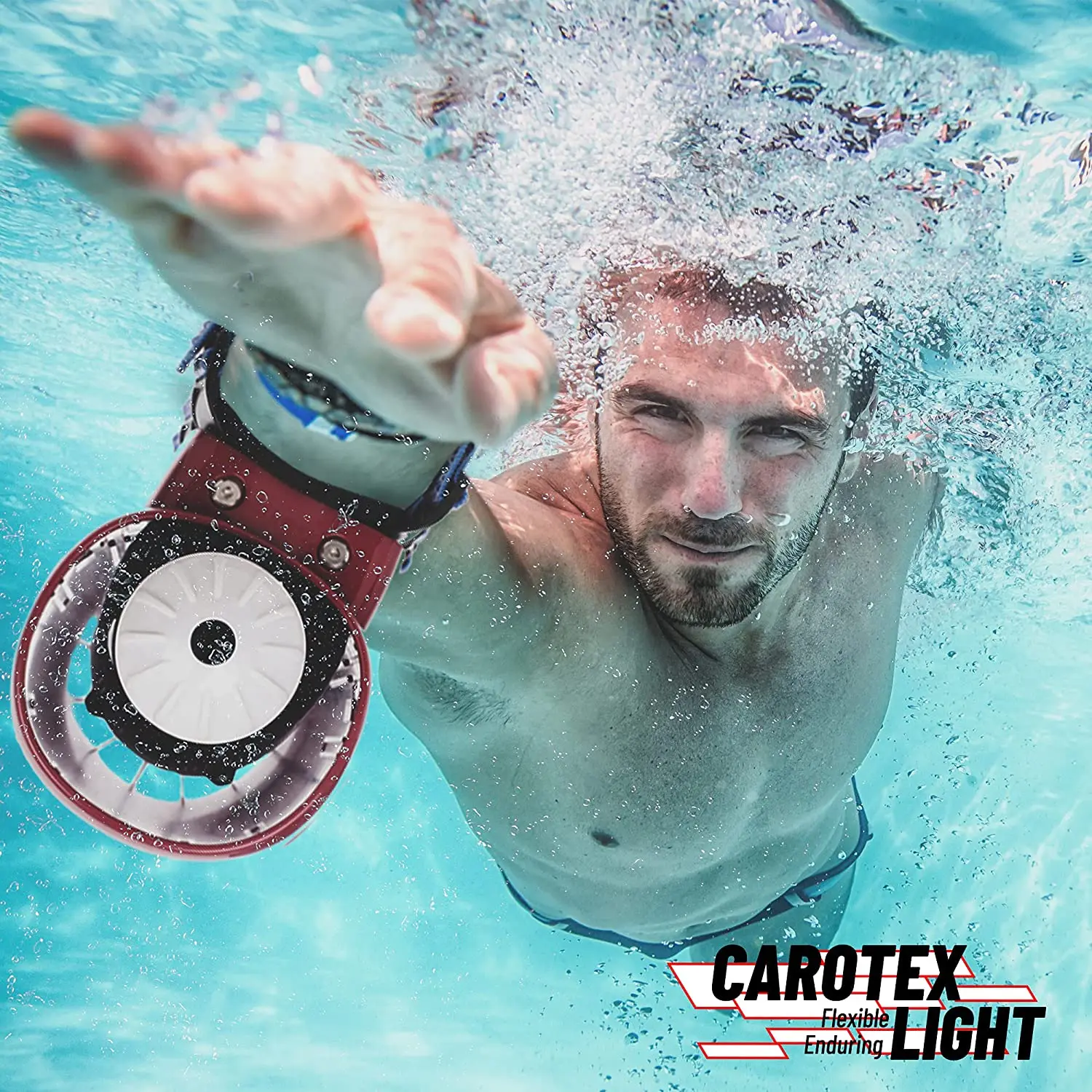 100FT Wearable Underwater Sea Scooter with Arm Ties Hands-Free Diver Propulsion Vehicle for Swimming Pool Diving Snorkeling |