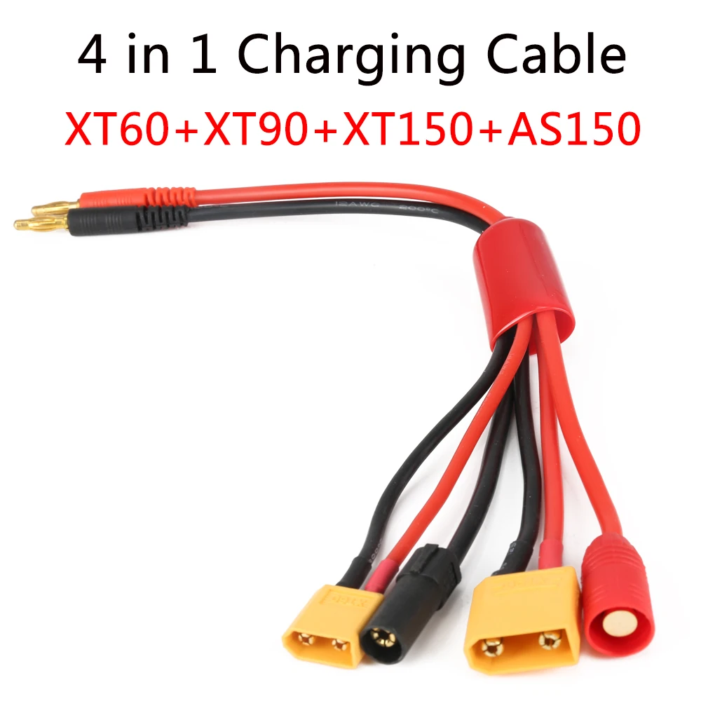 

4 in 1 Charging Cable Adapter XT60 XT90 XT150 AS150 for RC Quadcopter Car Drones Part