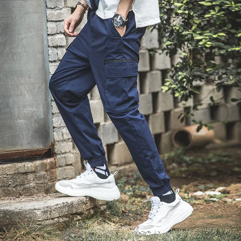 

2020 New Loose Nine-point Cargo Pants Men's Pants Korean Fashion Trend Wild Spring Sports Casual Overalls Kargo Pantolon Erkek