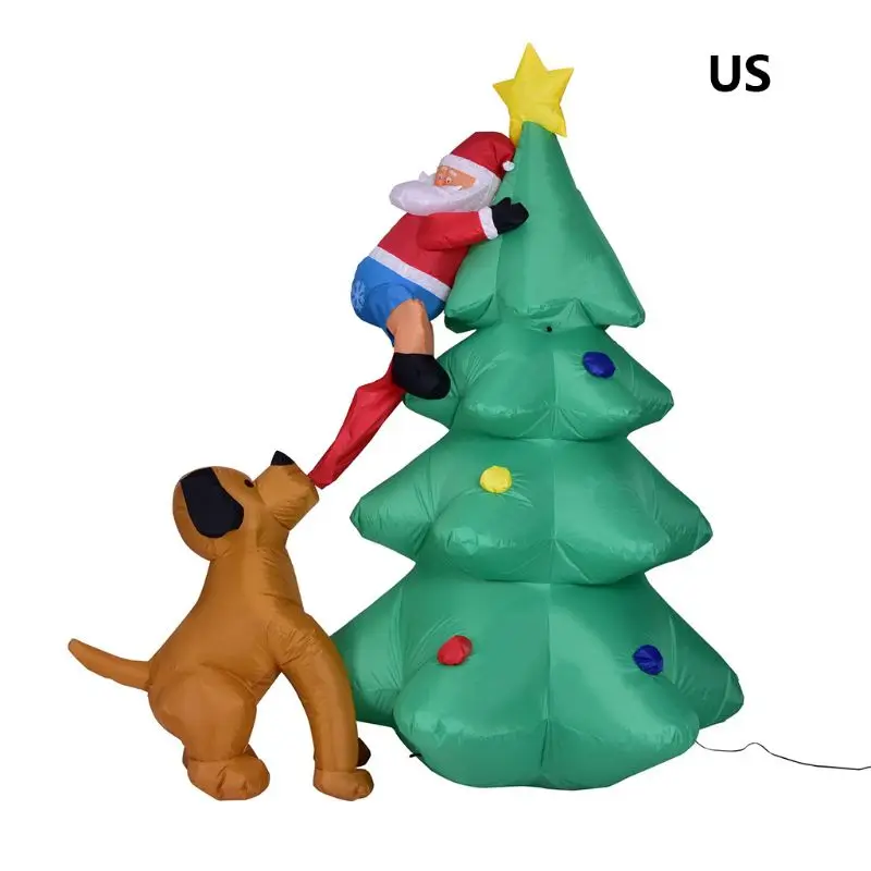 

E7CC, 6 футов, надувной Рождественский Санта-Клаус для скалолазания на рождественскую елку, украшение для собаки