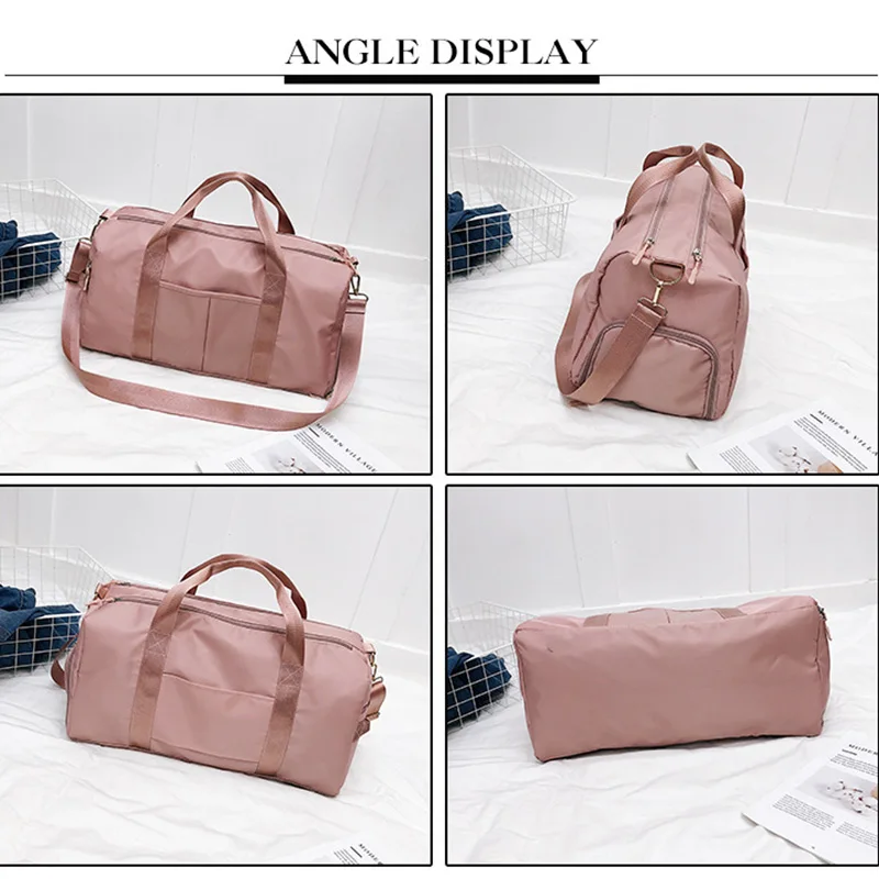 Уличная спортивная сумка для мужчин и женщин нейлоновая розовая