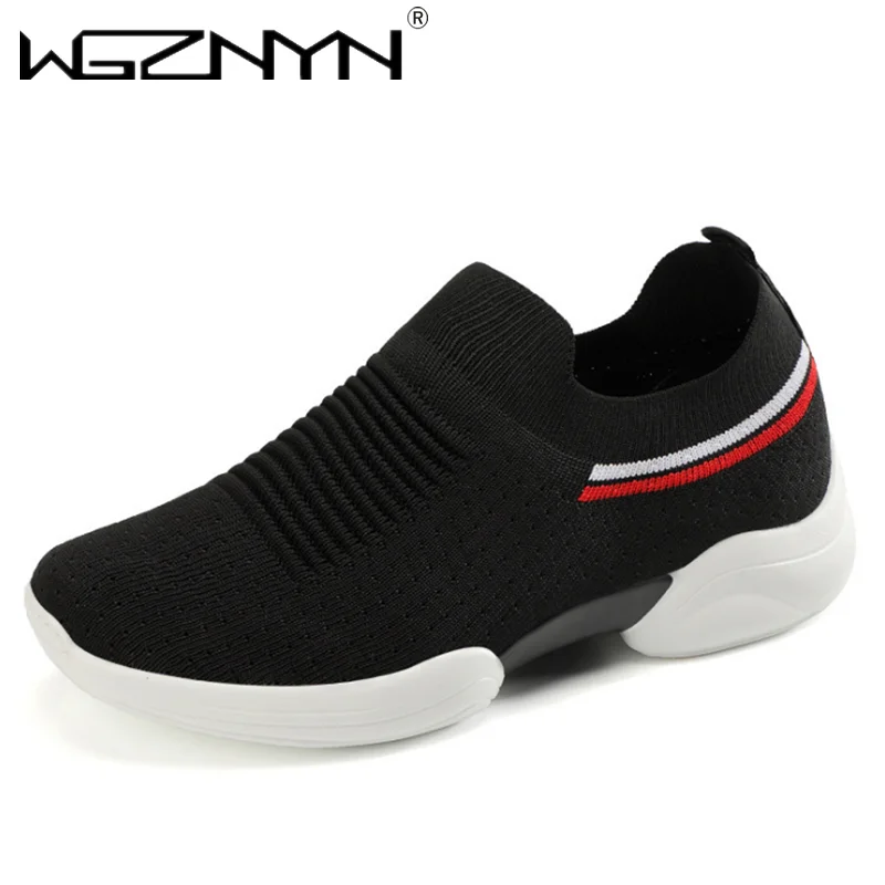 

2020 Women Autumn Sneakers Slip on Shoes Loafers Women Tennis Shoes Sock Sneakers Shoes Women Casual Flat Shoe Zapatos De Mujer