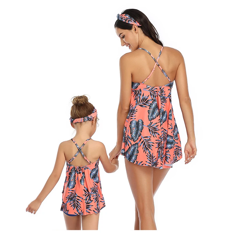 Новинка 2020 купальник для мамы и дочки летний семейная одежда купальный костюм