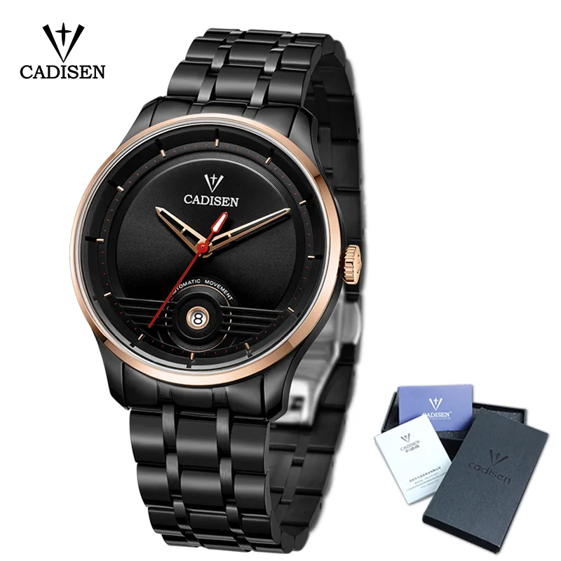 

Super thin Men's Automatic Mechanical Watches Visual Gear running Window Japan Miyota82S0 movement 100M Waterproof Brand Watch