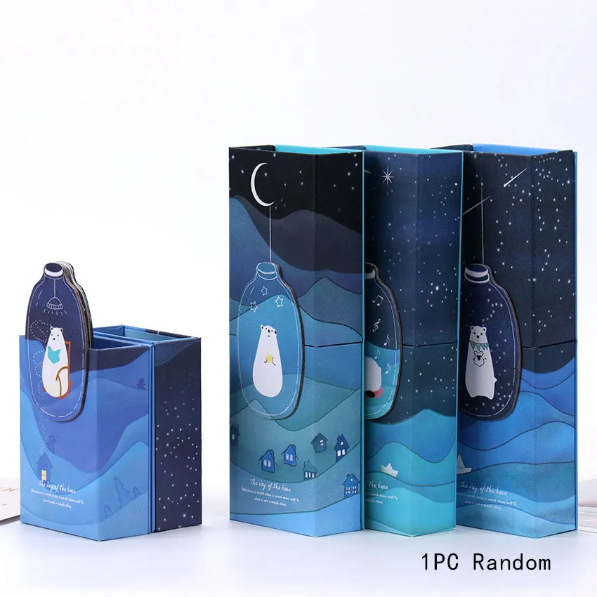 Starry sky 1 шт. канцелярские товары для творчества студентов многофункциональный держатель для ручек милые звезды детский чехол для карандашей школьные офисные принадлежности - Цвет: Starry sky