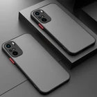 Чехол для телефона X3 NFC Mi 11 Lite Redmi Note 9 10 Pro с мягкими краями, матовая жесткая пластиковая задняя крышка для Xiaomi POCO F3, полупрозрачный чехол