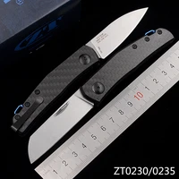 jufule anso zt 0230 0235 slip joint carbon fibre handle mark 20cv survival edc tool camping hunt outdoor kitchen folding knife