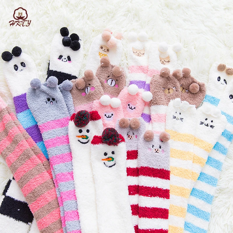 2019 Kawaii/японские Гольфы с принтом животных милые длинные гольфы в полоску