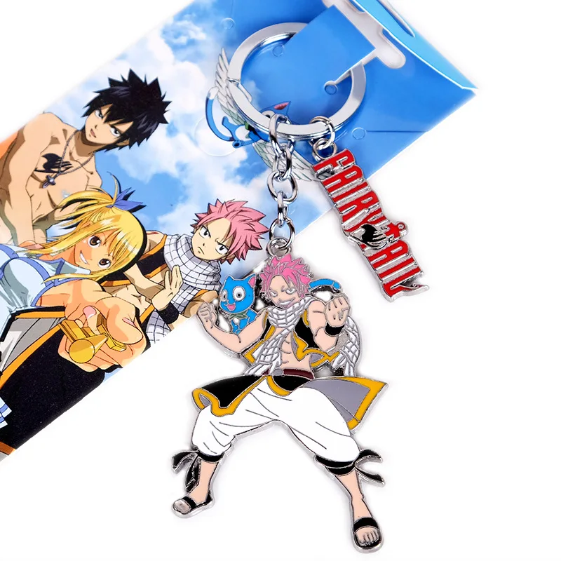 Аниме Fairy Tail ПВХ фигурка Natsu Люси серое Happy косплей брелок с рисунком из аниме